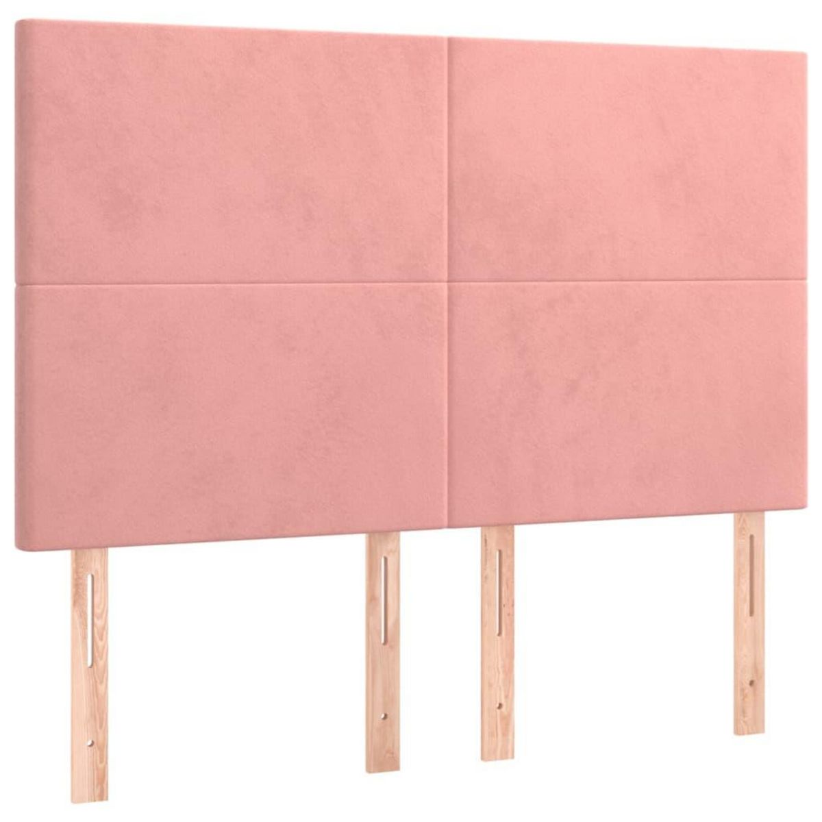 VIDAXL Tetes de lit 4 pcs Rose 72x5x78/88 cm Velours