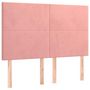 Voir la diapositive 2 : VIDAXL Tetes de lit 4 pcs Rose 72x5x78/88 cm Velours