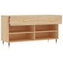 Voir la diapositive 5 : VIDAXL Banc a chaussures chene sonoma 102x35x55 cm bois d'ingenierie