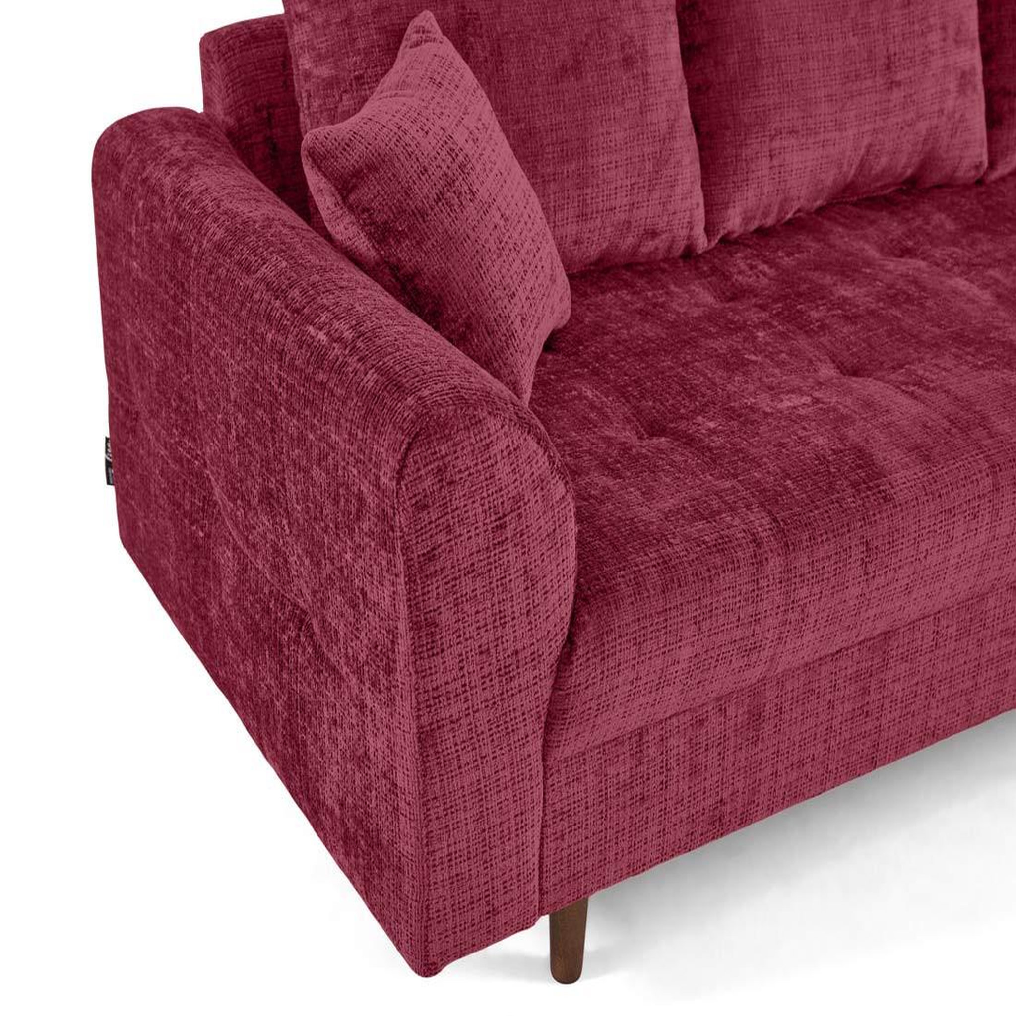 Voir la diapositive 6 : LISA DESIGN Rune - canapé droit 2 places en velours texturé