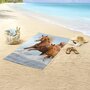 GOOD MORNING Good Morning Serviette de plage FREE 75x150 cm Marron et bleu