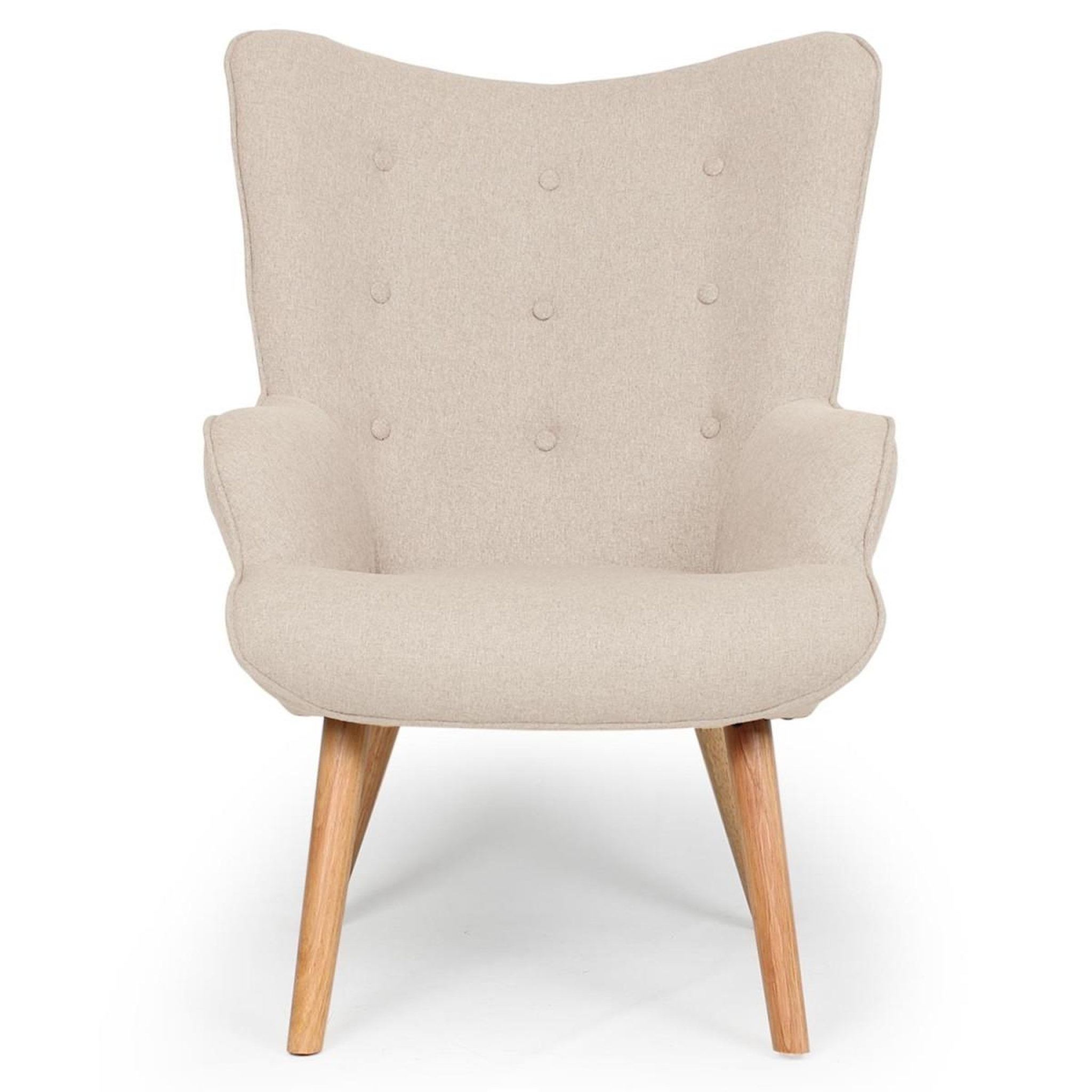 Voir la diapositive 3 : Paris Prix Fauteuil & pouf scandinave  orle  98cm beige
