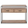 Voir la diapositive 2 : Paris Prix Console 2 Tiroirs  Miraza  120cm Naturel & Noir
