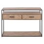 Voir la diapositive 2 : Paris Prix Console 2 Tiroirs  Miraza  120cm Naturel & Noir