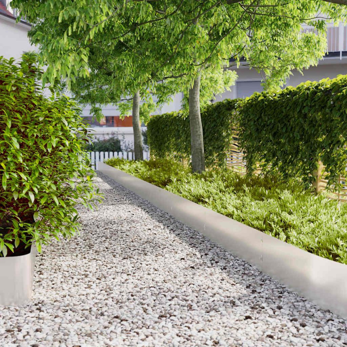 VIDAXL Bordures de pelouse 20 pcs 25x103 cm acier inoxydable