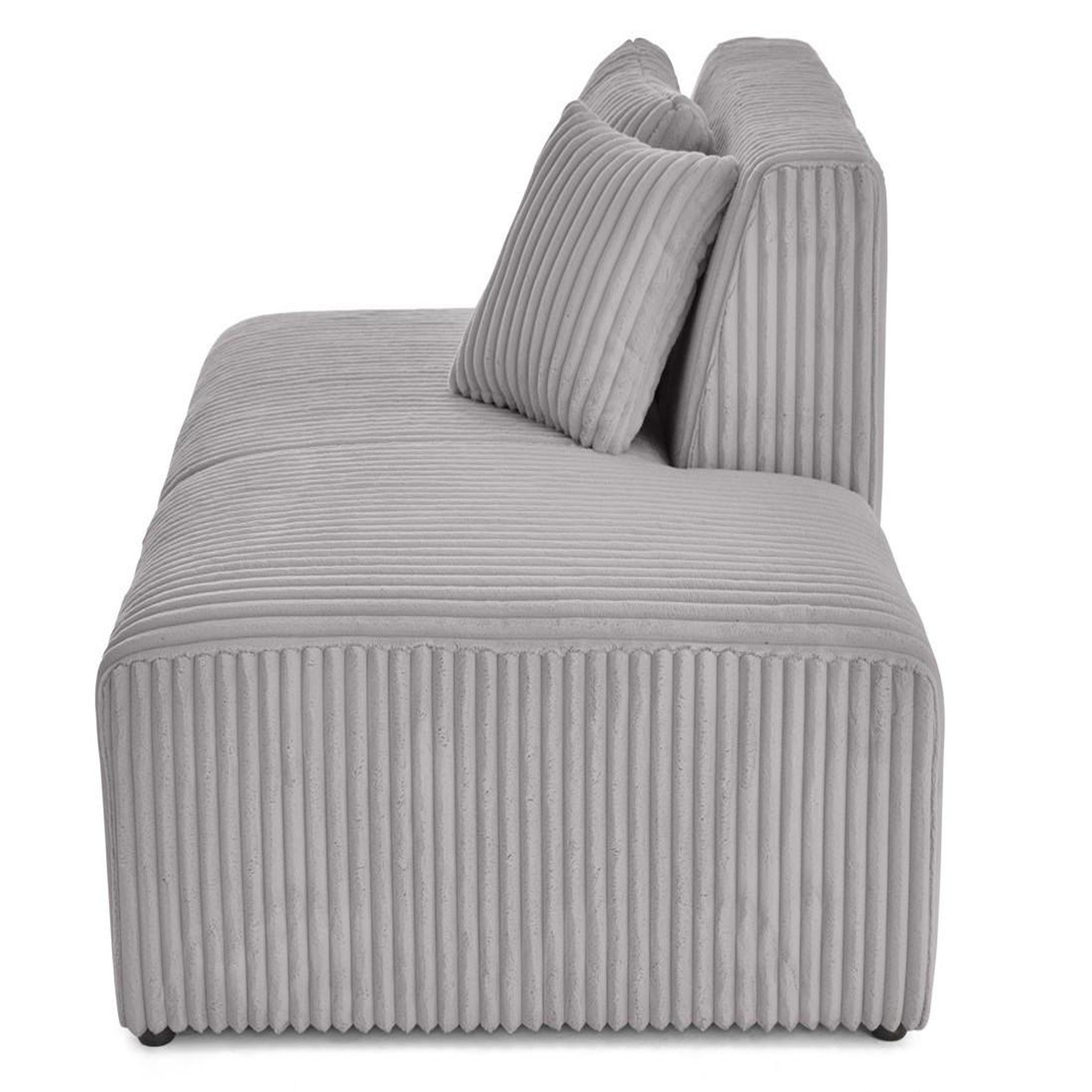 Voir la diapositive 2 : LISA DESIGN Victoire - module d'assise droit en velours côtelé grosses côtes