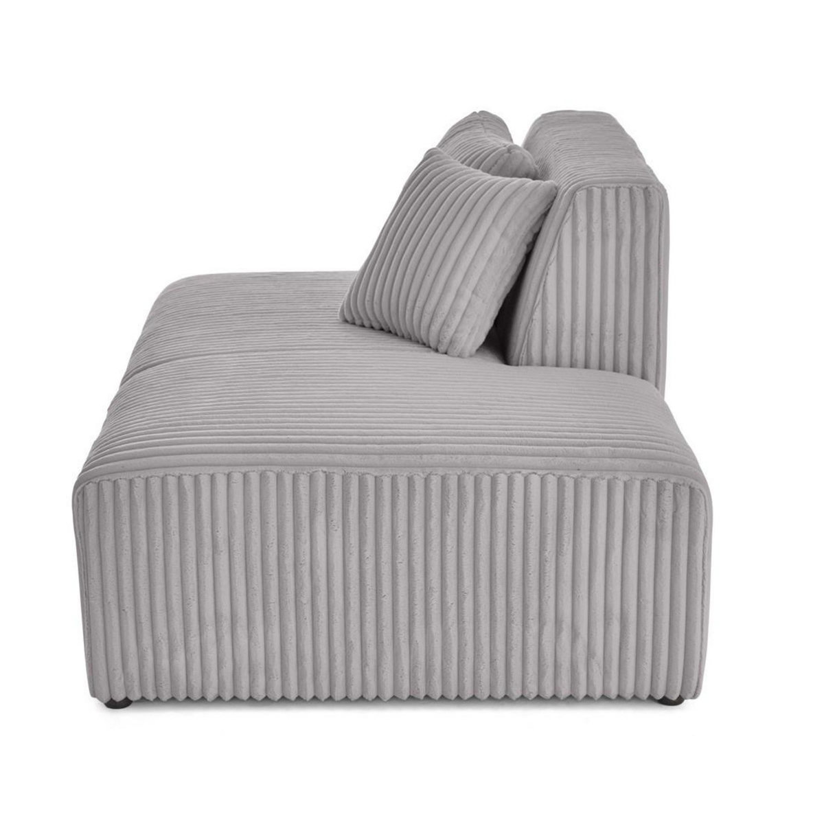 LISA DESIGN Victoire - module d'assise droit en velours côtelé grosses côtes