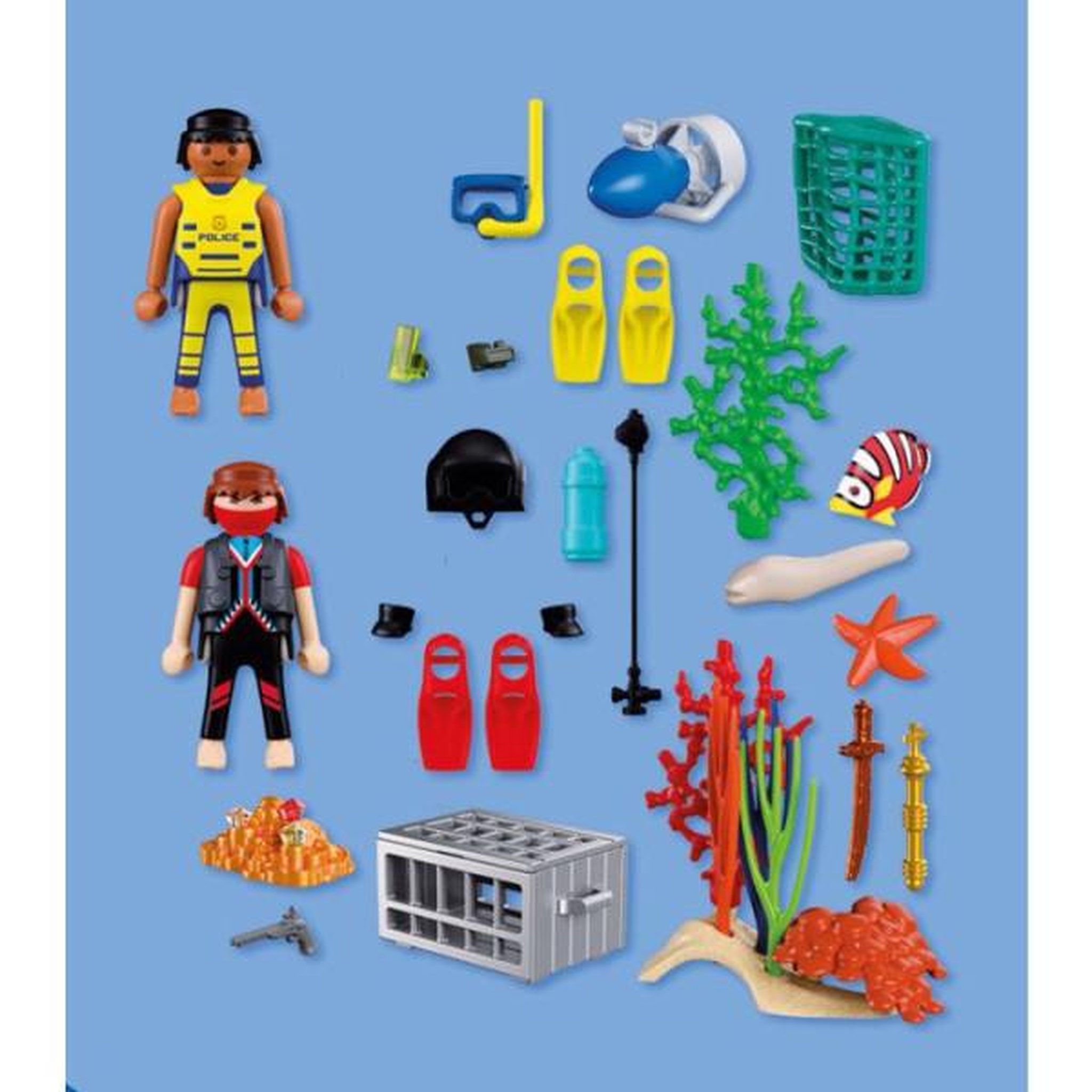 Voir la diapositive 5 : PLAYMOBIL City Action Policiers plongeurs et trésor