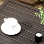 OUTSUNNY Table basse rectangulaire de jardin plateau à lattes pieds réglables dim. 91L x 51l x 46H cm acier marron