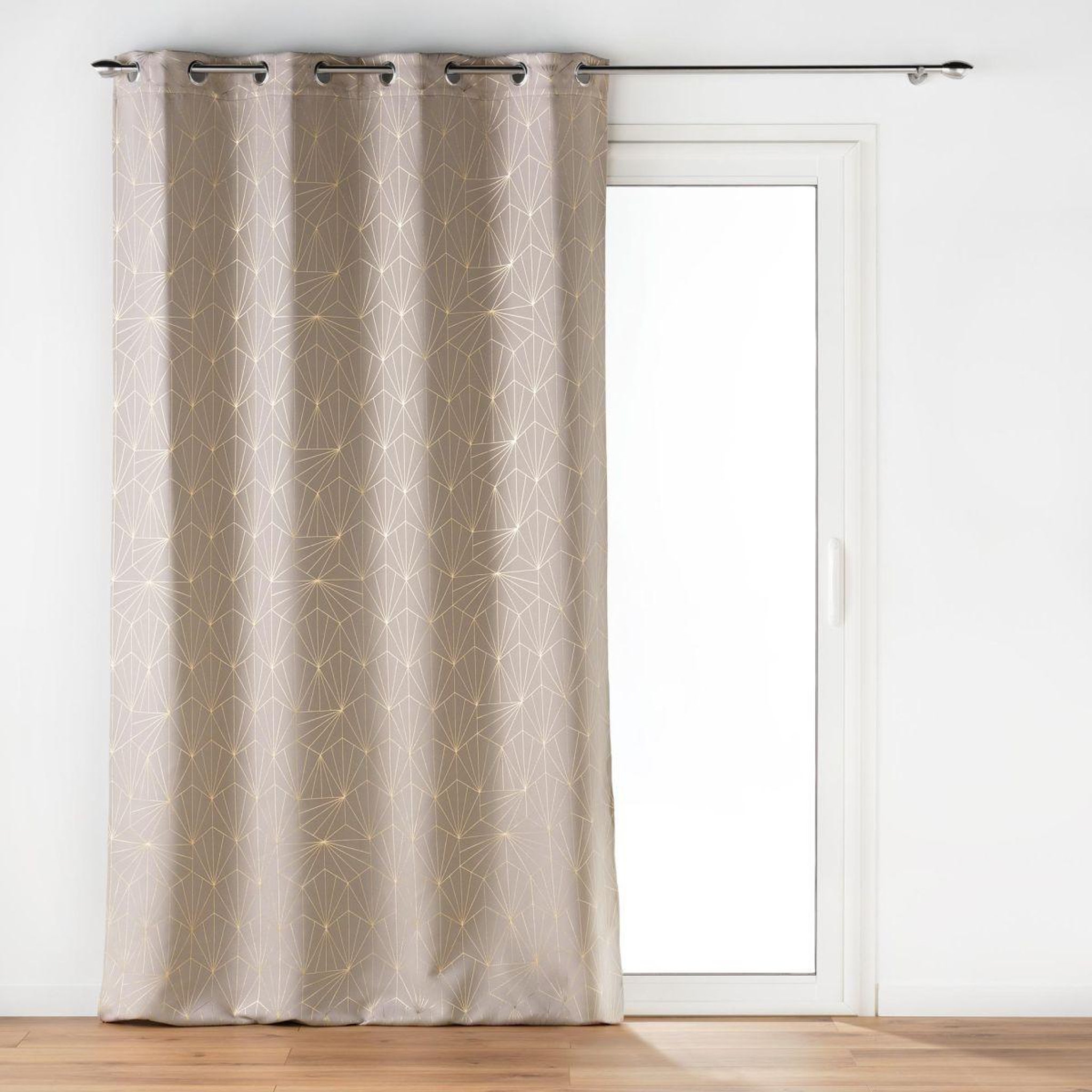 Douceur d'Intérieur Rideau occultant à œillets  eclat  140x260cm taupe