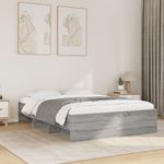 VIDAXL Cadre de lit sans matelas sonoma gris 140x190 cm
