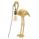 Paris Prix Lampe à Poser en Résine  Flamant Rose  59cm Or