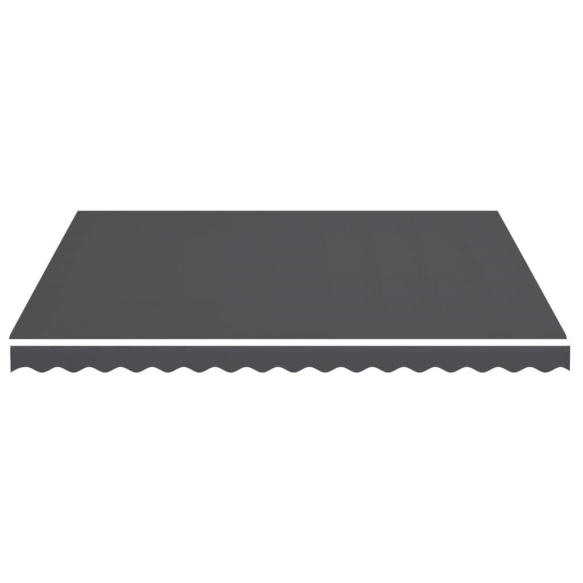 VIDAXL Tissu de remplacement pour auvent Anthracite 4x3,5 m