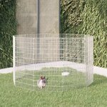 VIDAXL Enclos d'animaux en liberte 10 panneaux 54x100 cm fer galvanise