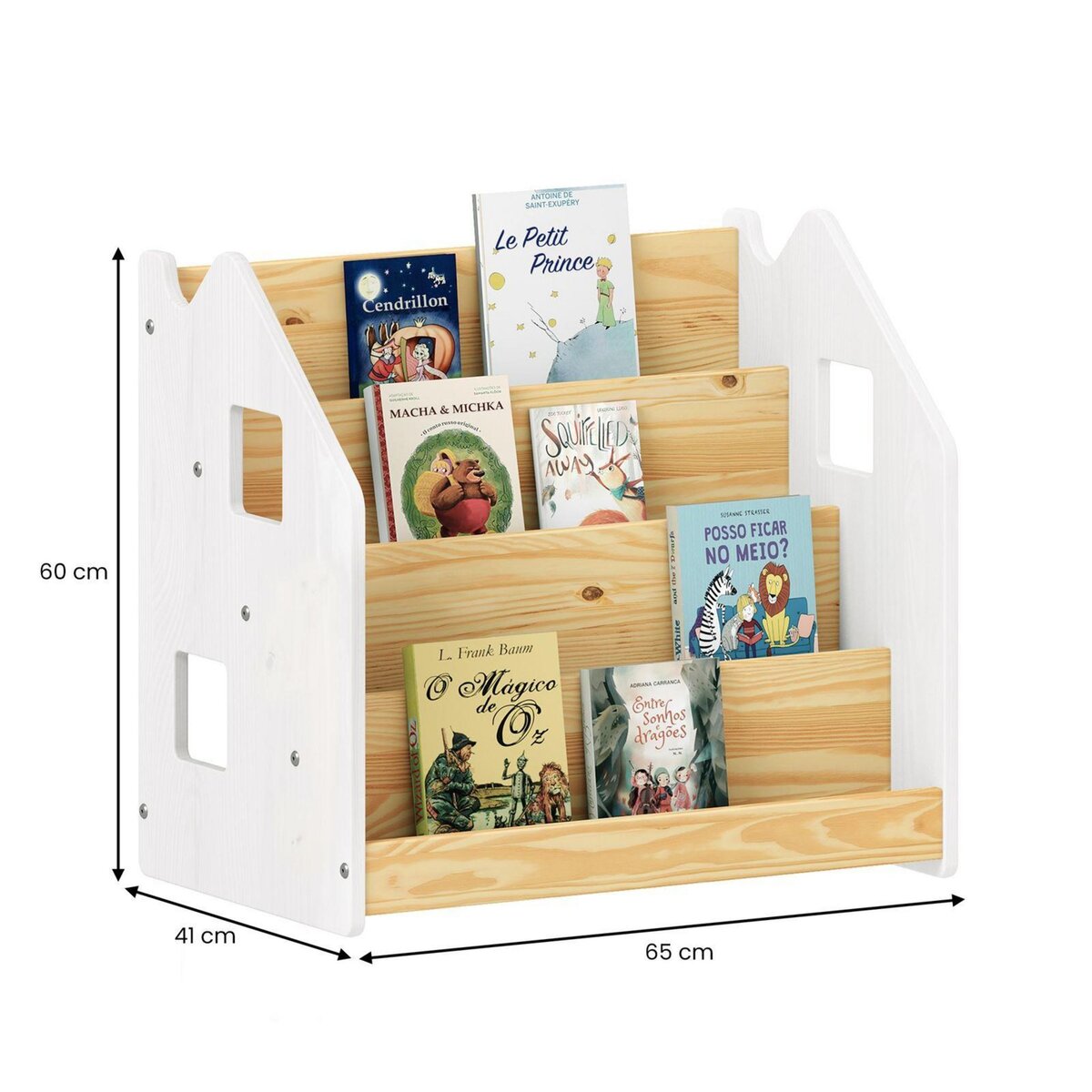 IDIMEX Bibliothèque enfant BRUNO en pin massif