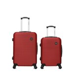 BLUESTAR BLUESTAR - Lot de 2 - Valise weekend et valise cabine LONDON. Coloris disponibles : Gris, Bleu, Rose, Noir, Beige