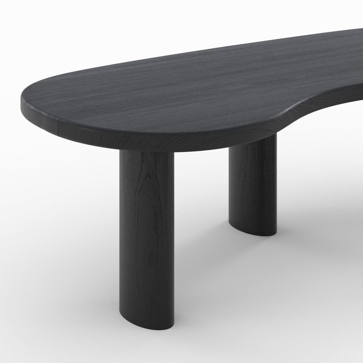 Rendez vous déco Table basse organique en bois massif de mindi noir-Brandan