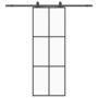 Voir la diapositive 2 : VIDAXL Porte coulissante kit de quincaillerie noir 76x205 cm verre ESG