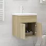 VIDAXL Armoire d'evier lavabo integre chene sonoma bois d'ingenierie