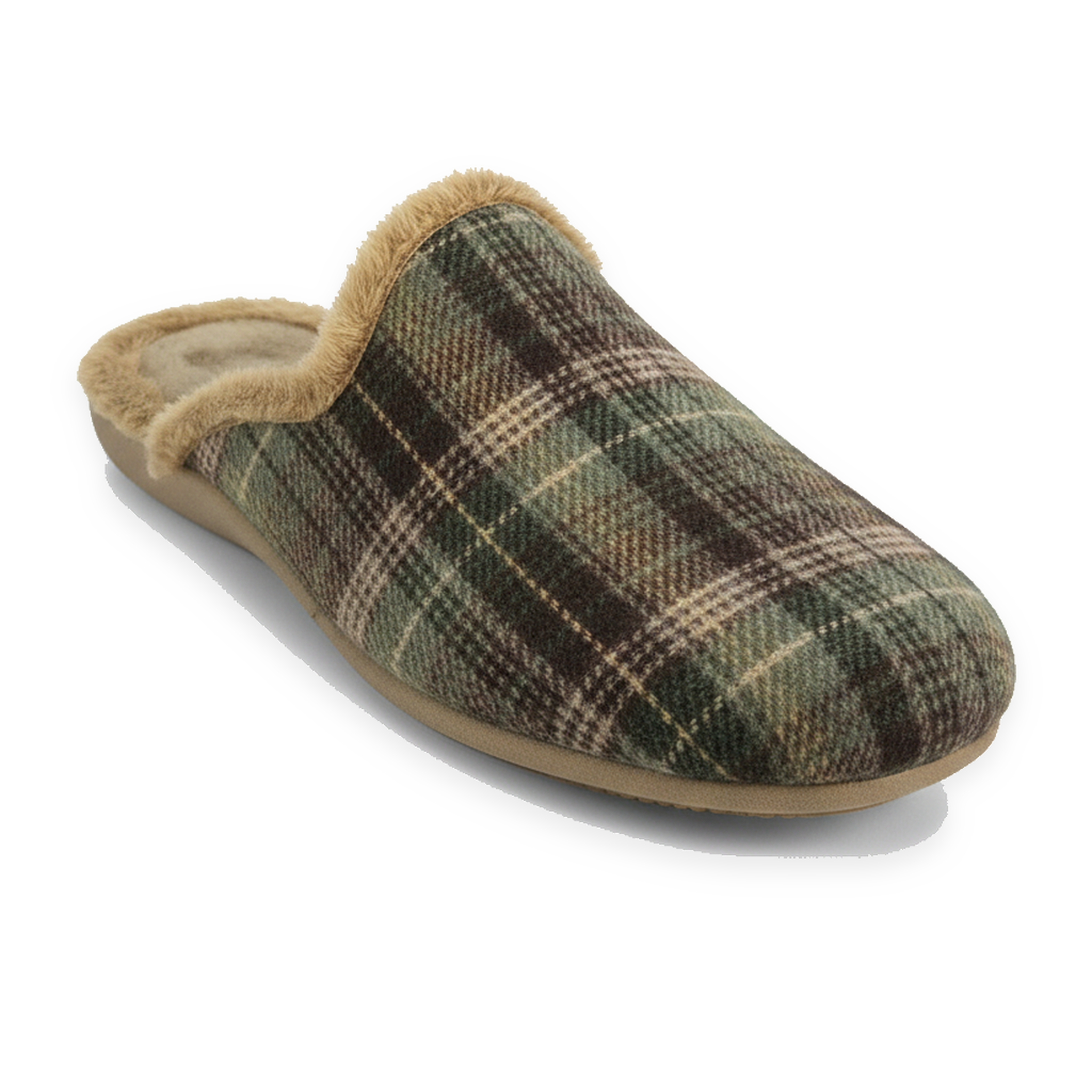 Voir la diapositive 1 : OZABI Ozabi pantoufles mules homme fabriquées en espagne, tige jacquard écossais