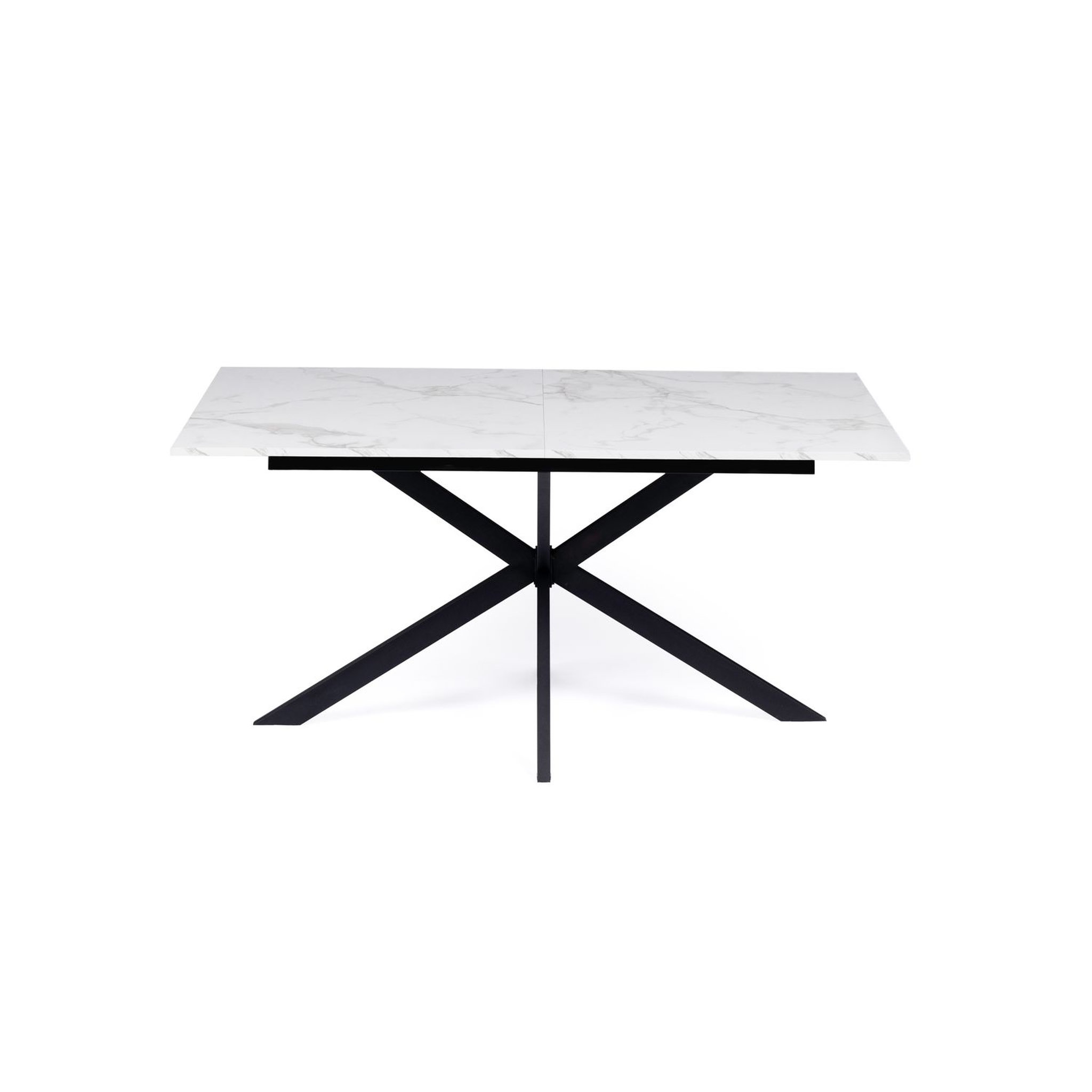 Voir la diapositive 2 : Table de séjour salle à manger extensible effet marbre L160/200 cm ALMA