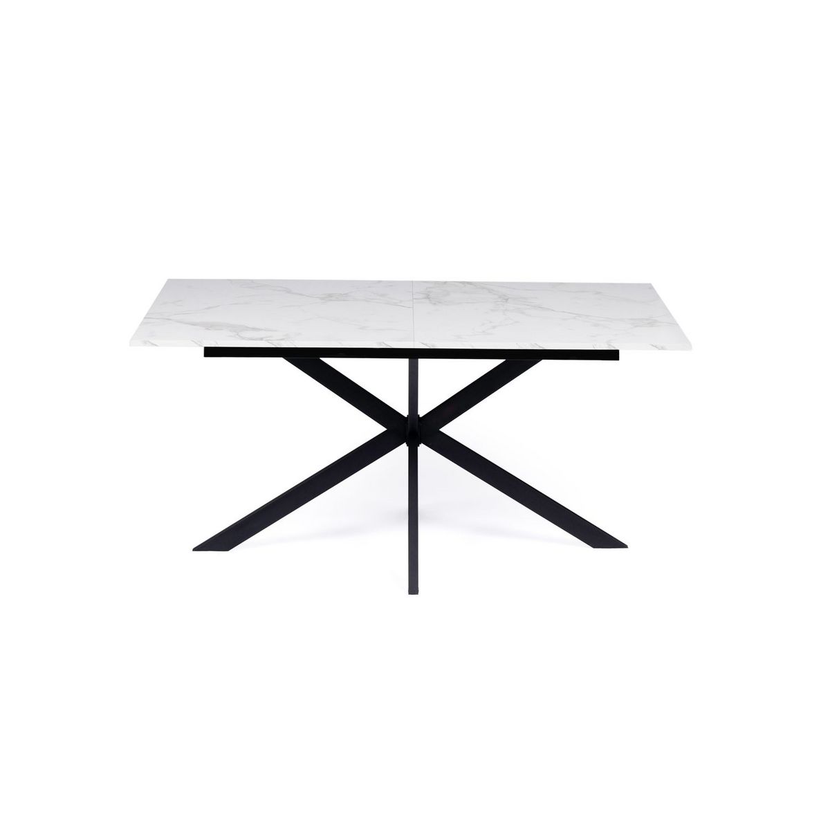 Table de séjour salle à manger extensible effet marbre L160/200 cm ALMA