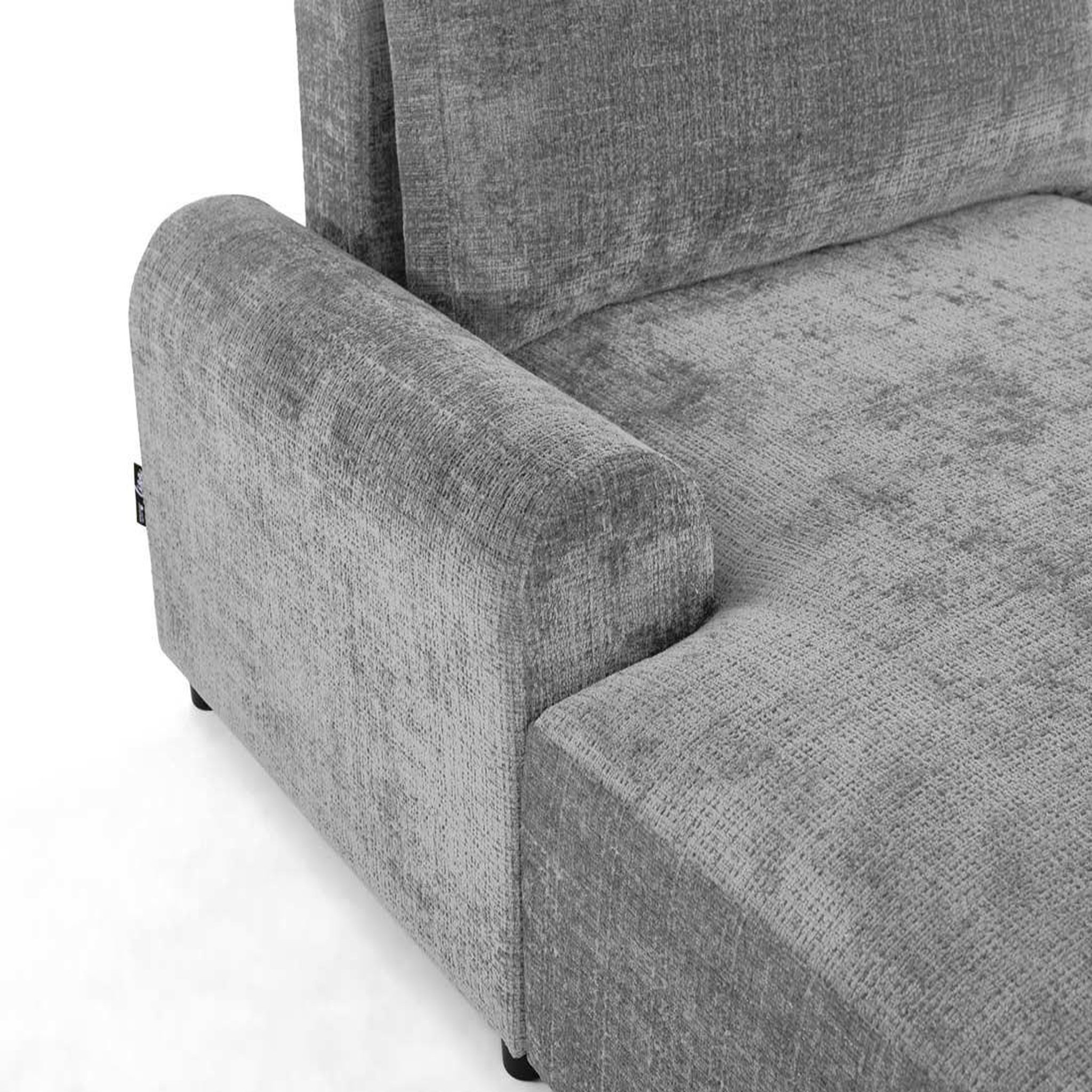 Voir la diapositive 4 : LISA DESIGN Nelly - canapé d'angle gauche 4 places convertible avec coffre en velours texturé