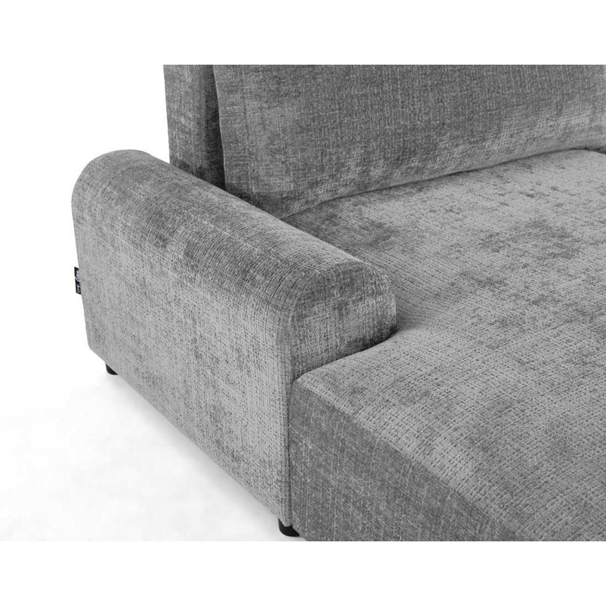 LISA DESIGN Nelly - canapé d'angle gauche 4 places convertible avec coffre en velours texturé