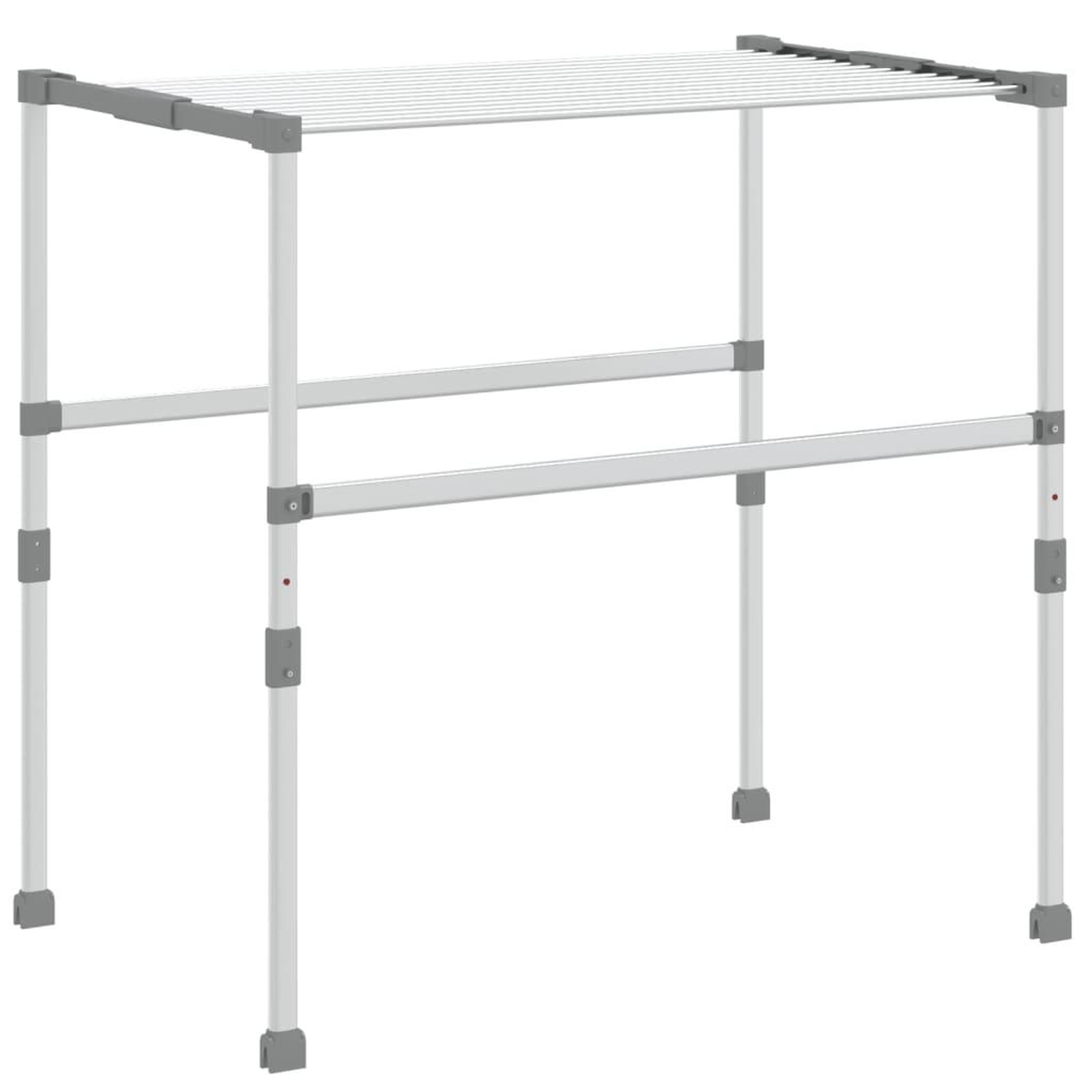 Voir la diapositive 2 : VIDAXL Sechoir a linge 83x(50-55)x(40-85) cm aluminium