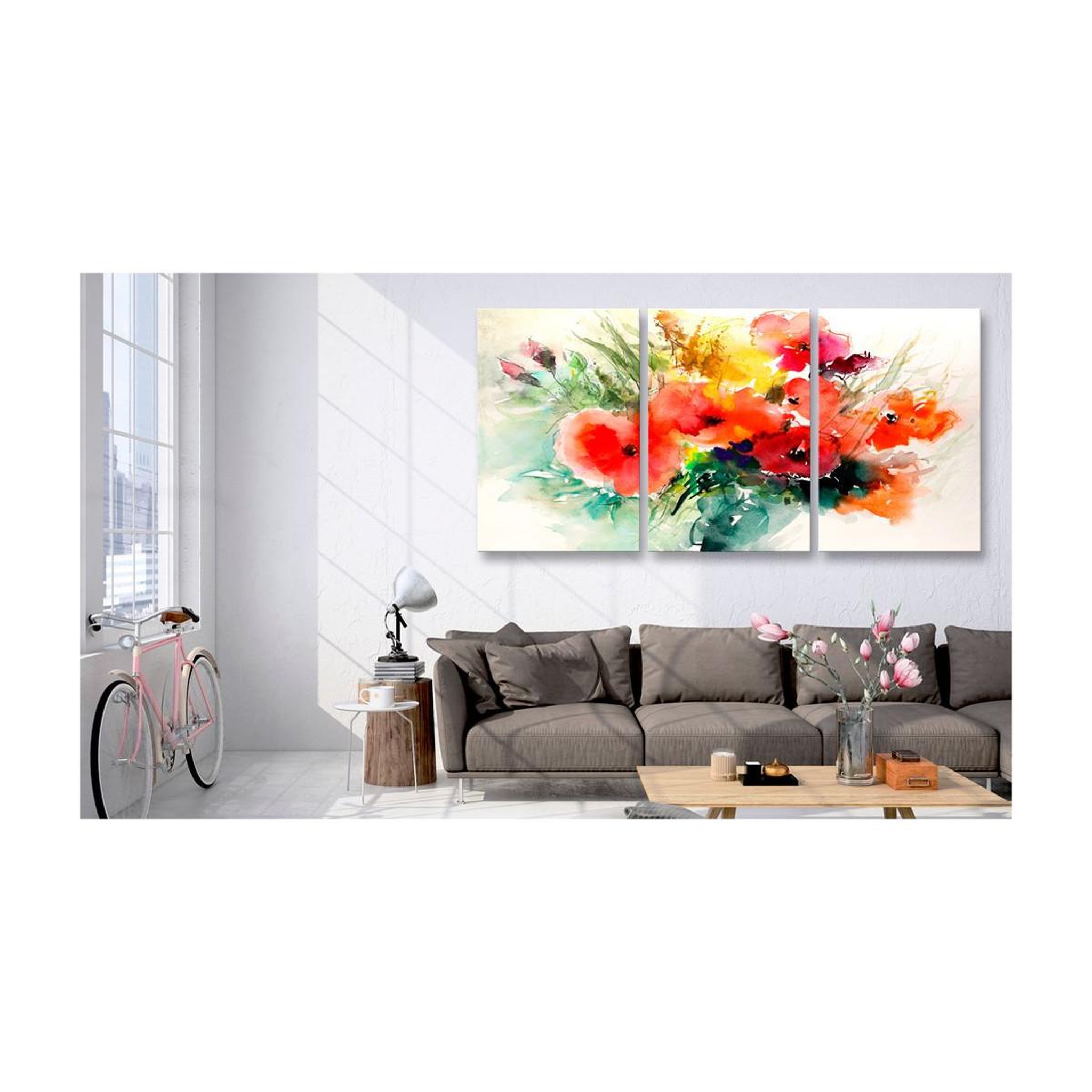 Voir la diapositive 2 : Paris Prix Tableau Imprimé  Watercolor Bouquet