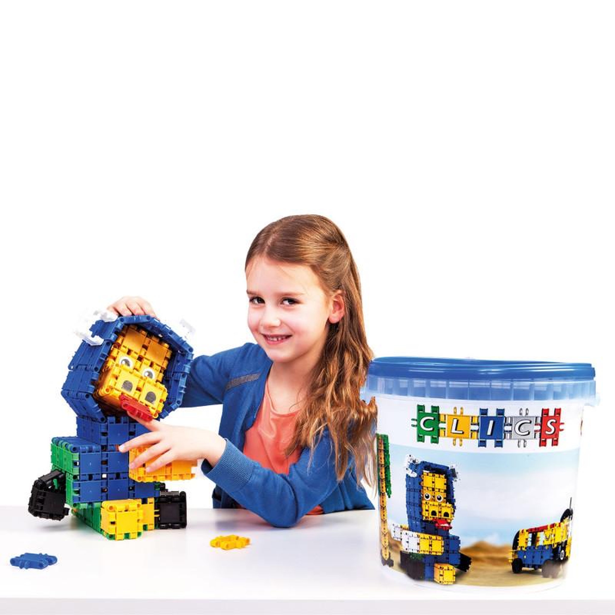 Voir la diapositive 3 : CLICS Clics Build & Play bucket, 10 in 1
