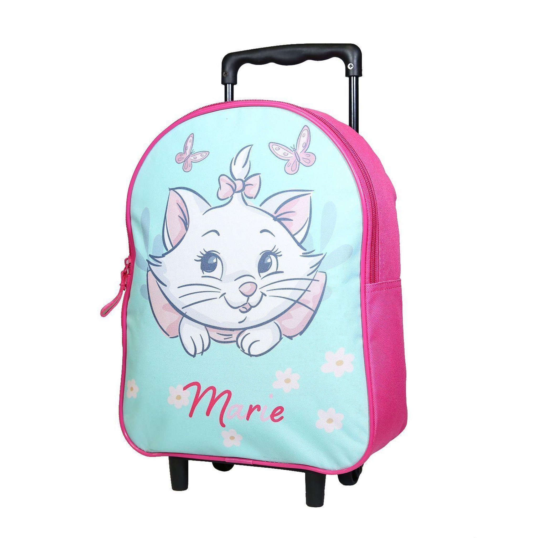 Voir la diapositive 2 : Bagtrotter BAGTROTTER Sac à dos à roulettes 31 cm Disney Marie Les Aristochats Vert