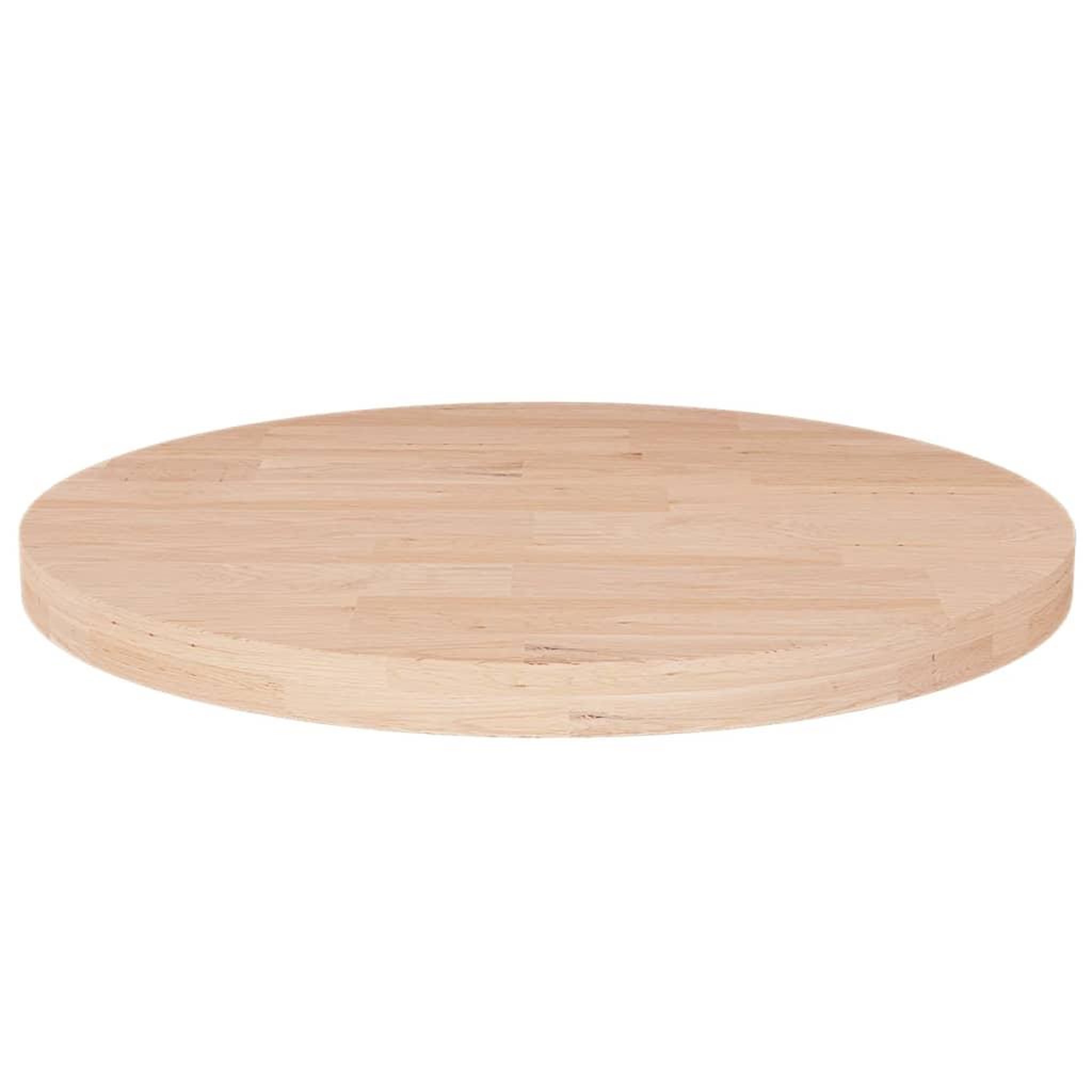 VIDAXL Dessus de table rond Ø40x2,5 cm Bois de chene massif non traite