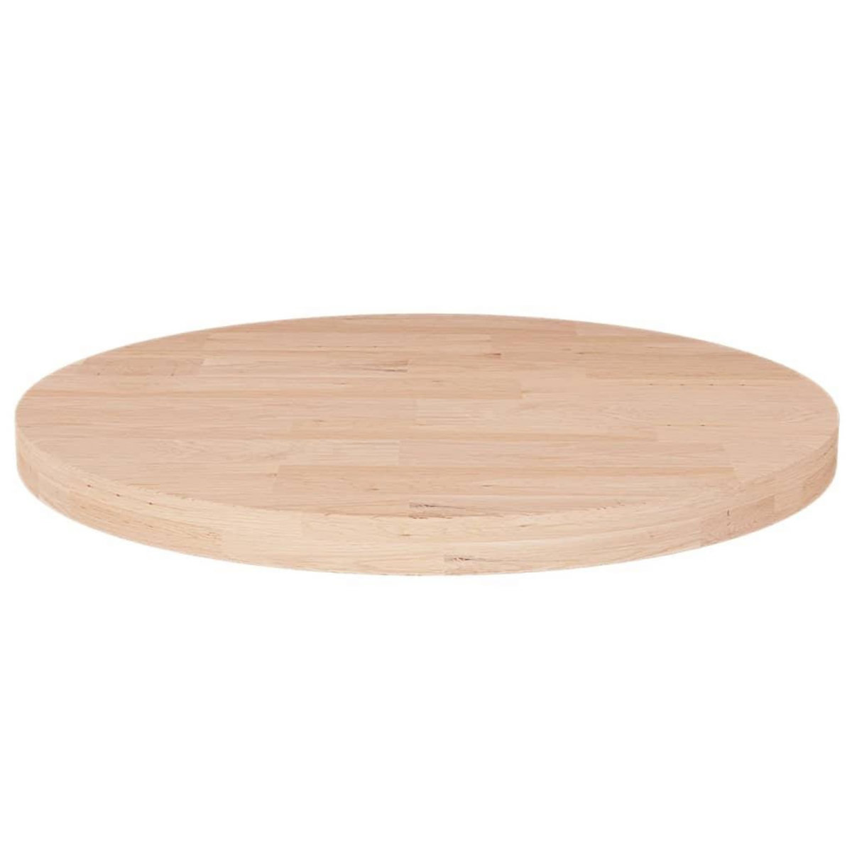 VIDAXL Dessus de table rond Ø40x2,5 cm Bois de chene massif non traite