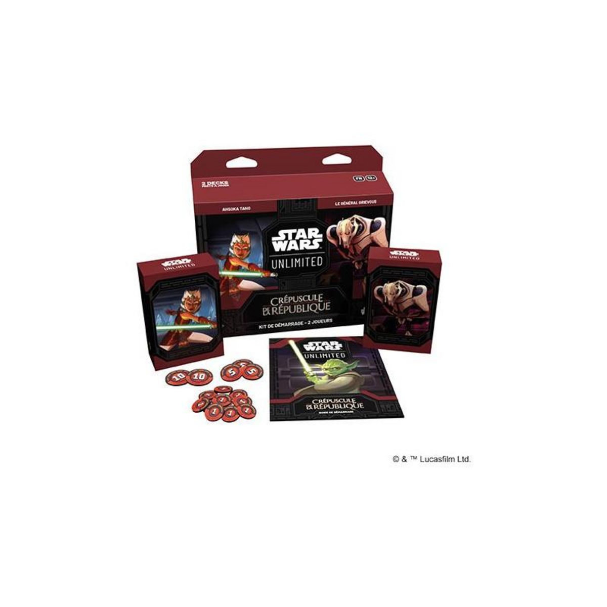 Star Wars Carte à collectionner Star Wars Unlimited Crépuscule de la République Kit de démarrage 2 joueurs