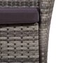 Voir la diapositive 3 : VIDAXL Chaise et tabouret d'exterieur et coussins Resine tressee Gris