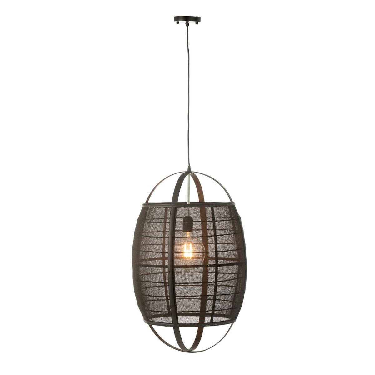 Paris Prix Lampe Suspension en Bambou  Ion  66cm Noir