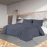 VIDAXL Ensemble de housse de couette Anthracite 200x220 cm Microfibre