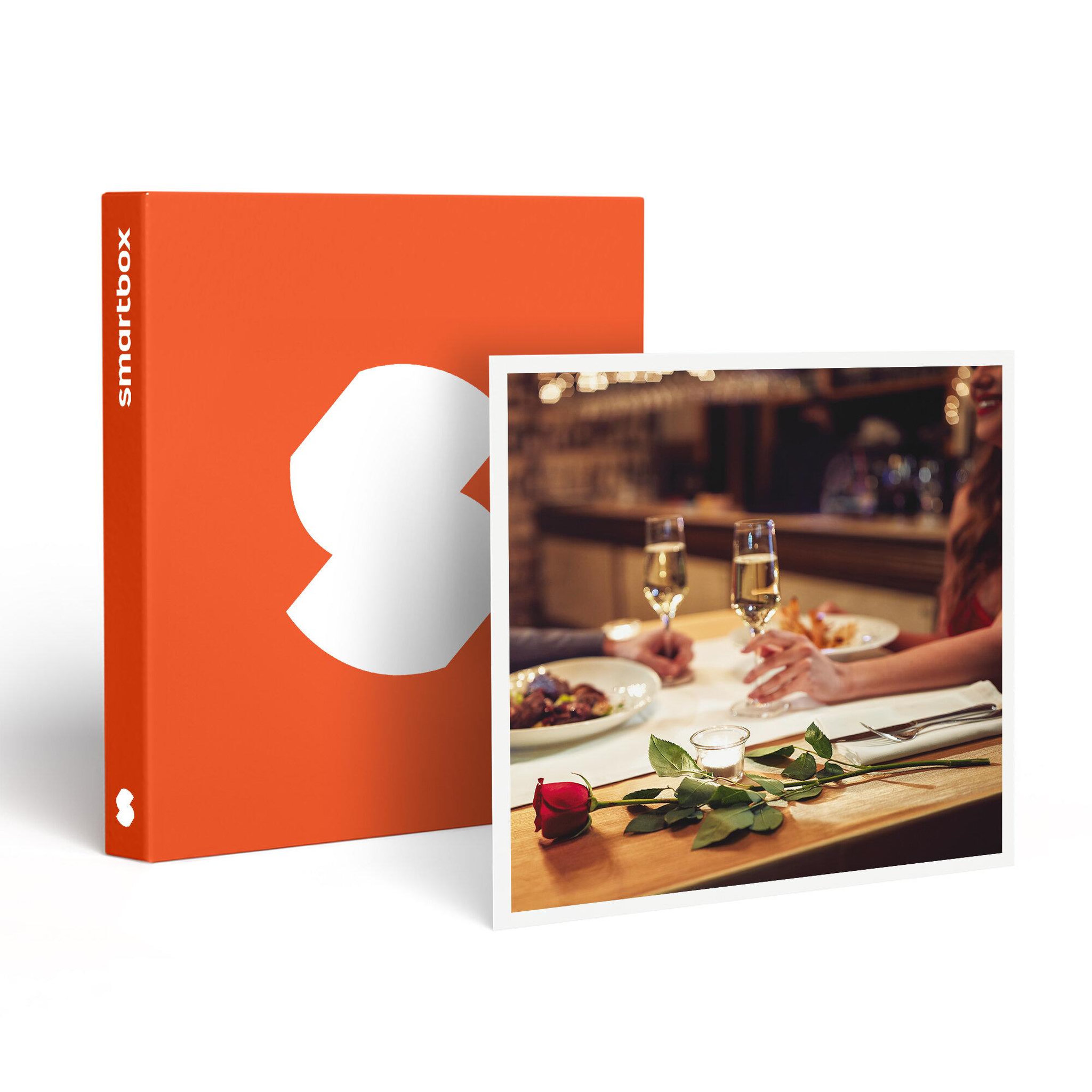 Smartbox Dîner romantique à 3 plats avec coupe de champagne - coffret cadeau gastronomie