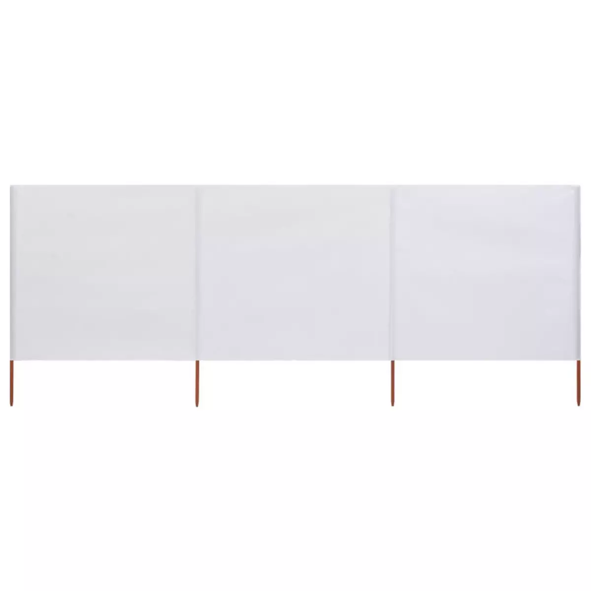 VIDAXL Paravent 3 panneaux Tissu 400 x 80 cm Blanc sable