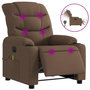 Voir la diapositive 2 : VIDAXL Fauteuil inclinable de massage electrique marron tissu
