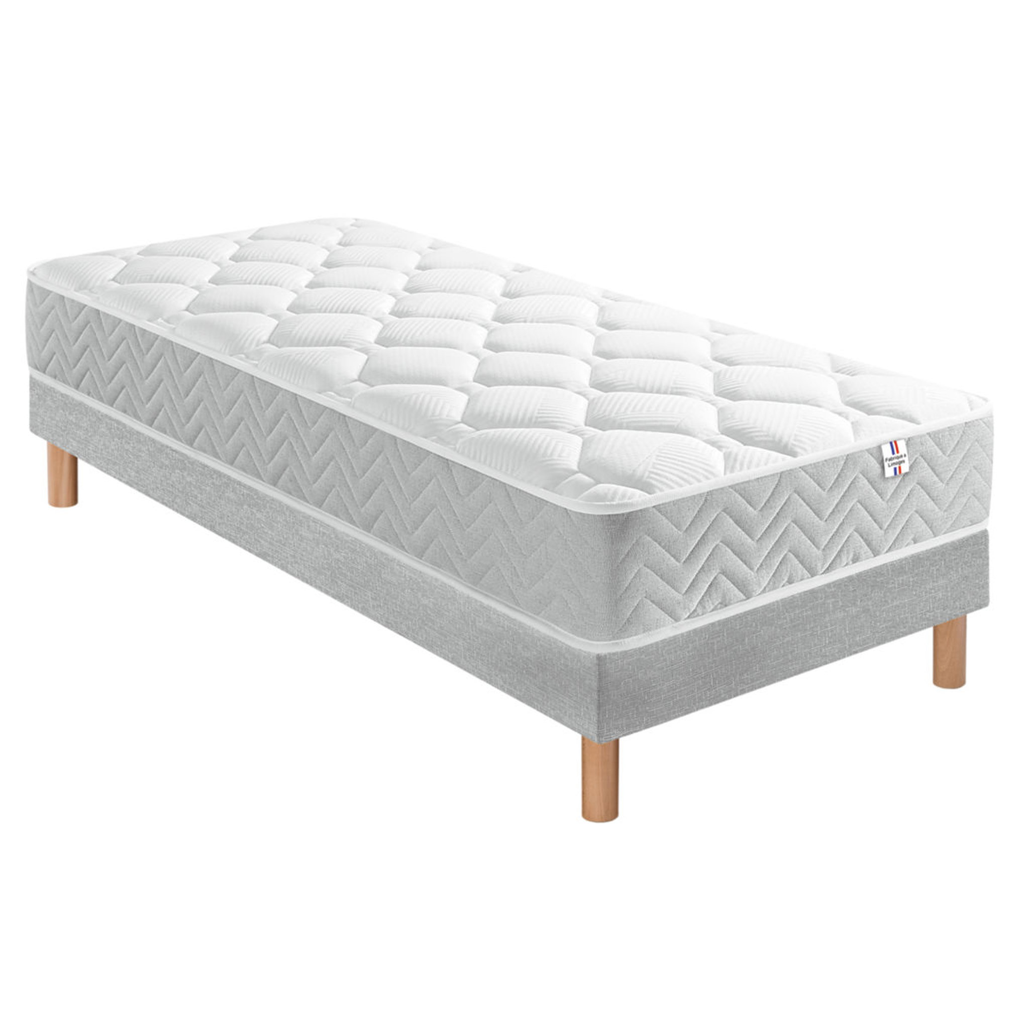 Voir la diapositive 4 : Matelas ressorts ensachés  90x200 cm LUBERON