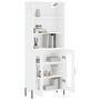 Voir la diapositive 3 : VIDAXL Buffet haut Blanc 69,5x34x180 cm Bois d'ingenierie