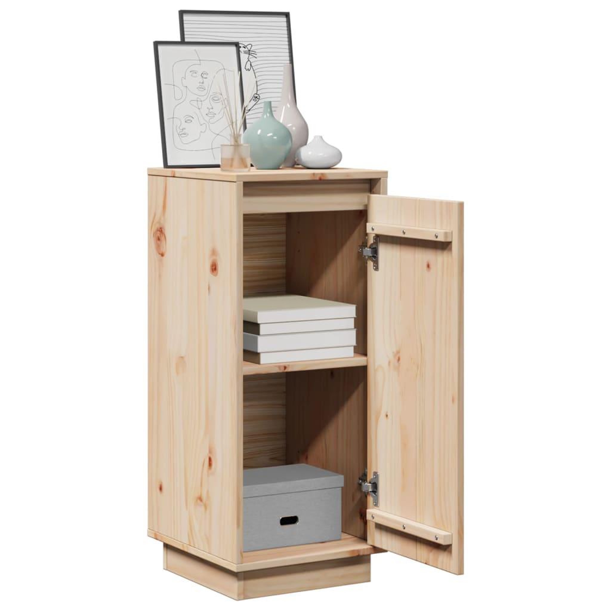 Voir la diapositive 5 : VIDAXL Buffets 2 pcs 31,5x34x75 cm Bois massif de pin
