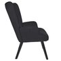 Voir la diapositive 3 : Paris Prix Fauteuil en Velours Côtelé  Giulia  96cm Noir