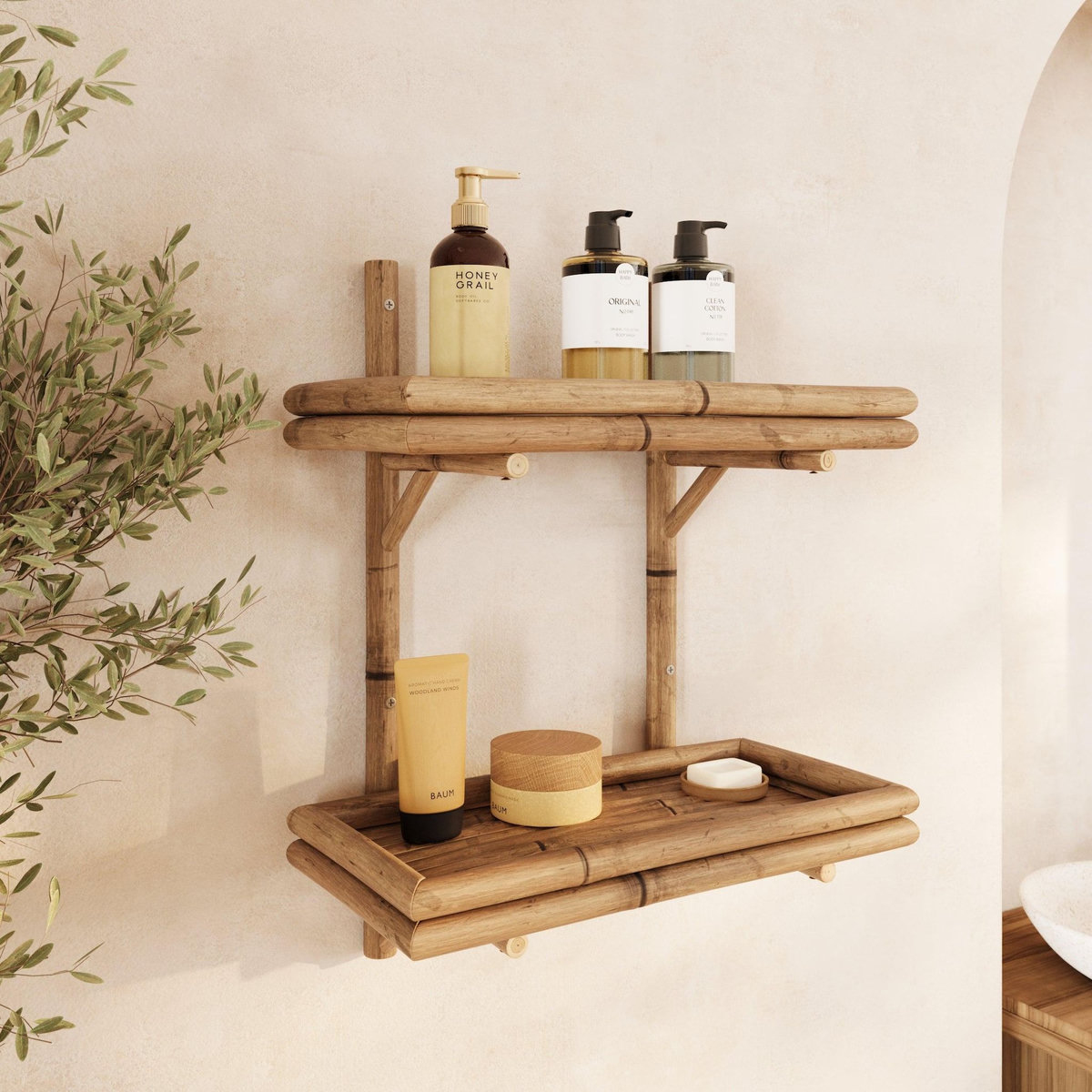 Rendez vous déco Etagère suspendue en bambou-Bami