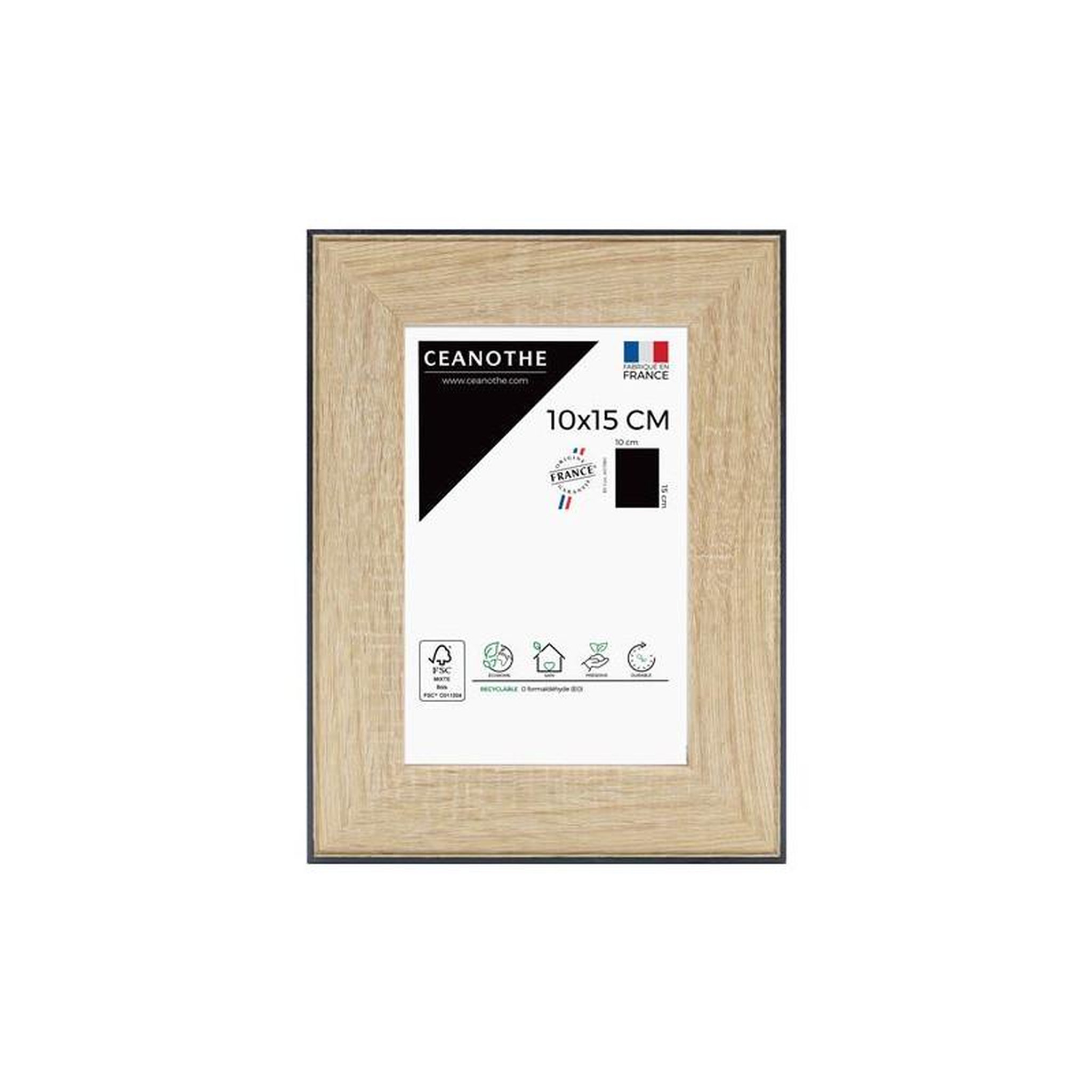 CEANOTHE Cadre photo Ceanothe Newton 10 x 15 cm Bois et Noir