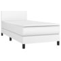 Voir la diapositive 3 : VIDAXL Sommier a lattes de lit avec matelas Blanc 80x200 cm Similicuir