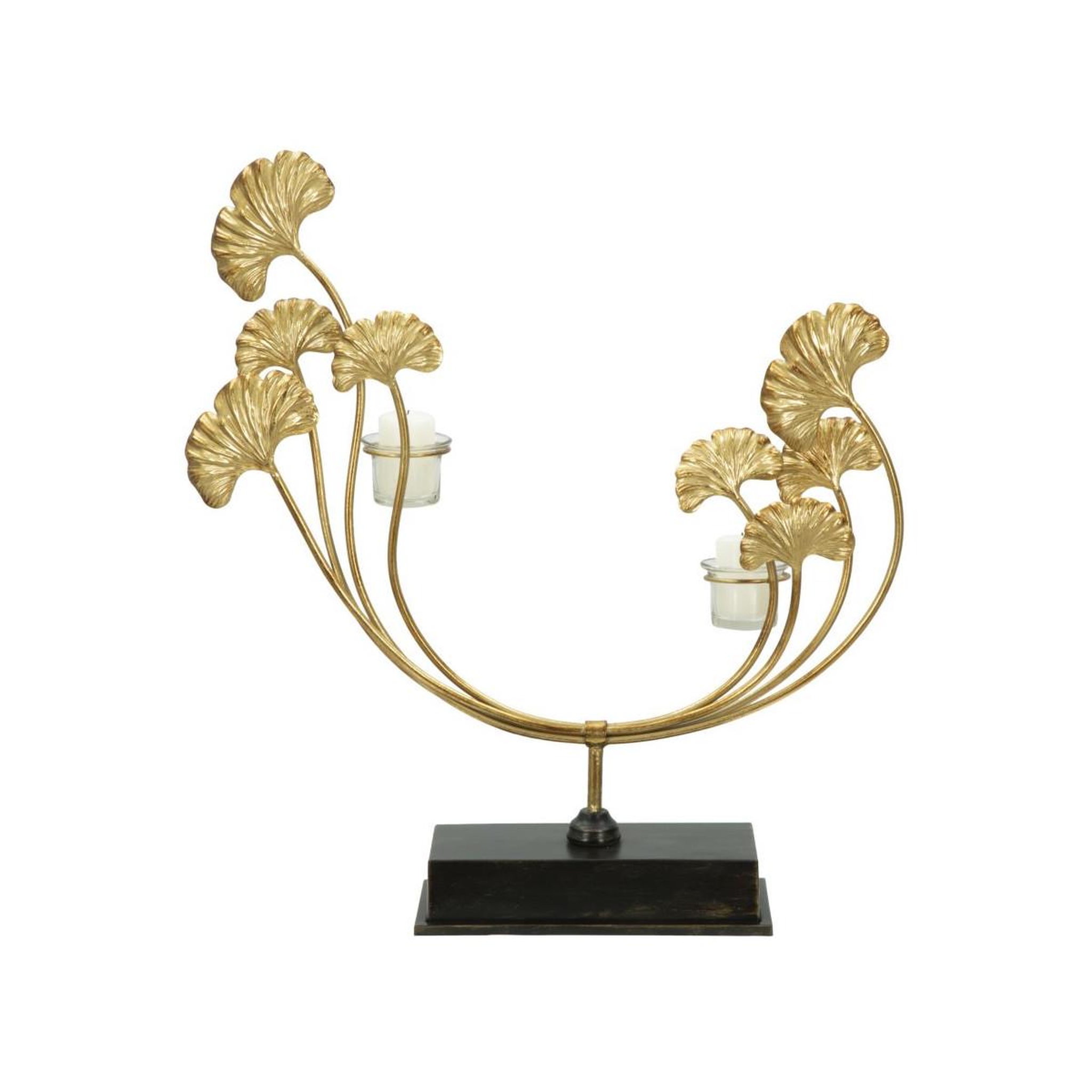 Paris Prix Bougeoir design en métal  iris  55cm or