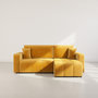 Voir la diapositive 5 : BEST MOBILIER Nicole - canapé d'angle réversible 5 places convertible avec coffre en tissu